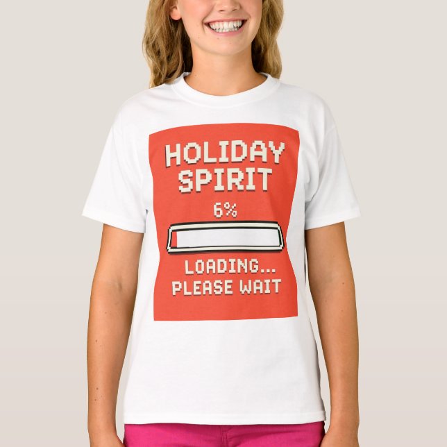 Camiseta Holiday Spirit Loading Bar (Frente)