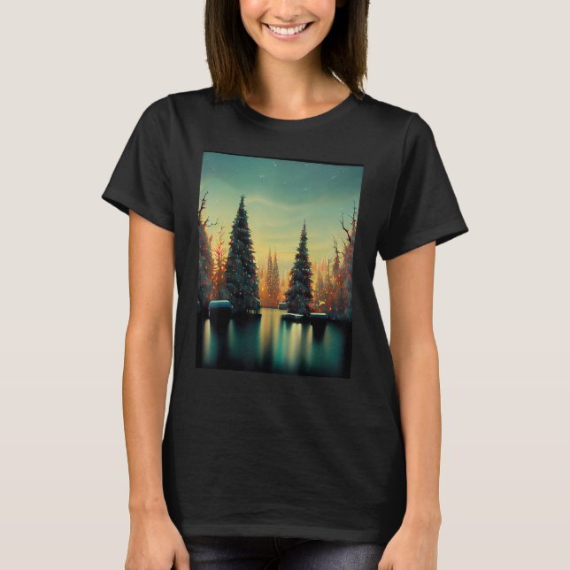 Camiseta Holiday Trees Design (Frente)