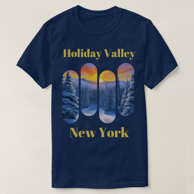 Camiseta Holiday Valley ski New York 4 (Frente do Design)