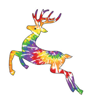 Camiseta Holiday Vibes Tie Dye Raindeer
