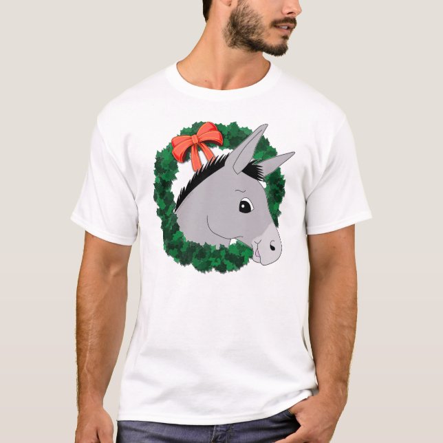 Camiseta Holiday Wreath Donkey (Frente)