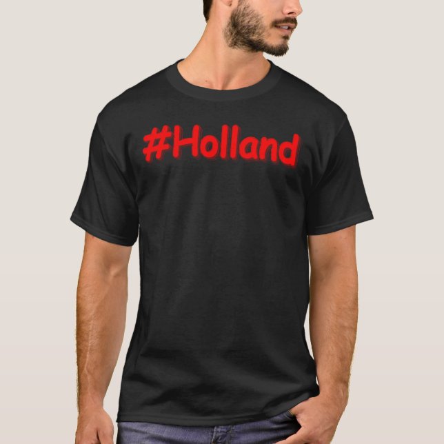 Camiseta "#Holland" Design. Compre agora (Frente)