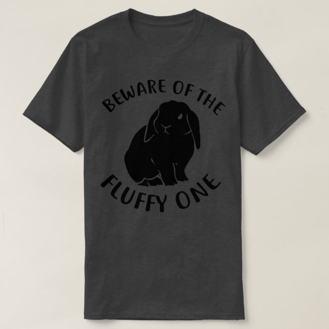 Camiseta Holland Lop Bunny Roupa Beware Do Meu Coelho Do Co (Frente do Design)