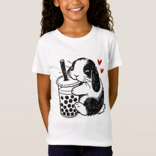 Camiseta Holland Lop Rabbit ama Boba Tea Bunny E Bubble