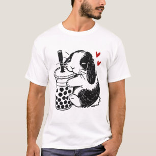 Camiseta Holland Lop Rabbit ama Boba Tea Bunny E Bubble