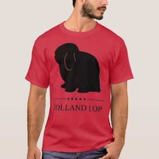 Camiseta Holland Lop Rabbit Black Silhouette
