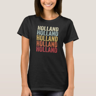 Camiseta Holland New York Holland NY Retro Texto Vintage