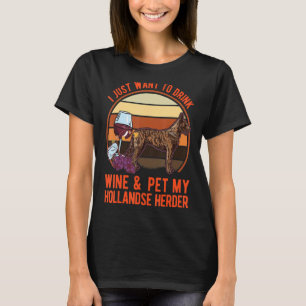 Camiseta Hollandse Herder E Wine Hollandse Herdershond