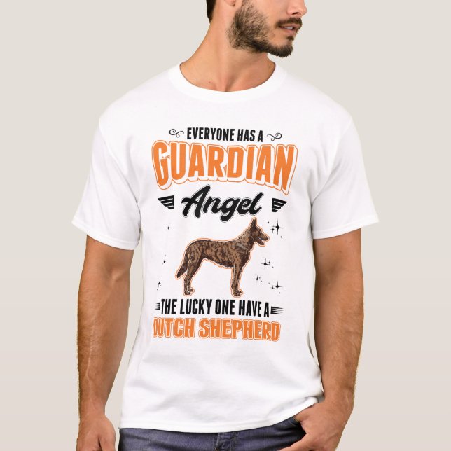 Camiseta Hollandse Herder Guardian Angel Holland Shepherd (Frente)