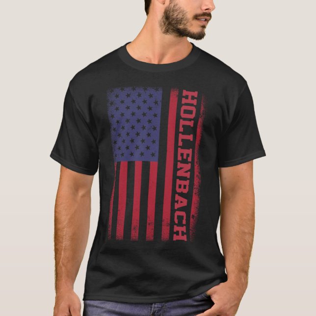 Camiseta HOLLENBACH - Bandeira Americana (Frente)