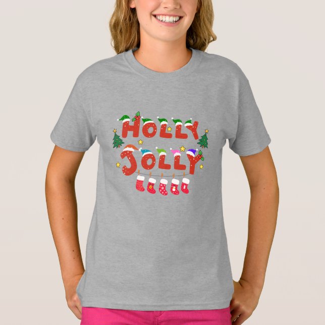 Camiseta Holly Jolly (Frente)