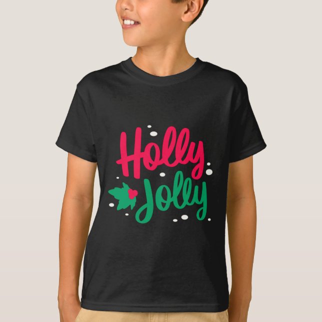 Camiseta Holly Jolly Christmas  (Frente)