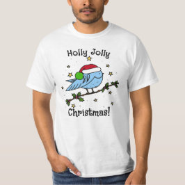 Camiseta Holly Jolly Christmas Bird