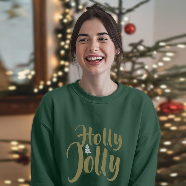 Camiseta Holly Jolly Green Felry Natal Longa Folga (Criador carregado)