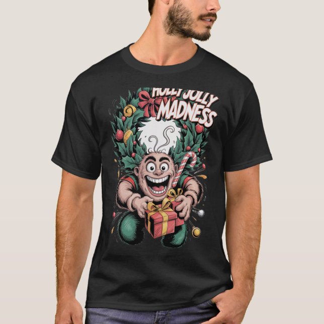 Camiseta Holly Jolly Madness (Frente)