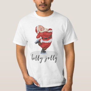 Camiseta Holly Jolly Papais noeis de patinação T-Shirt