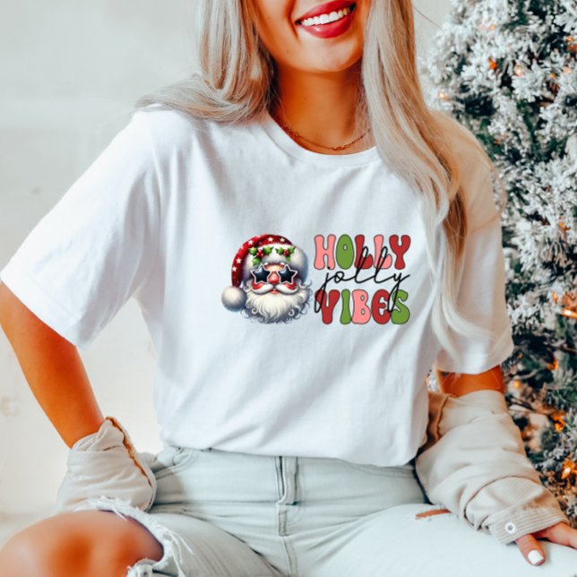 Camiseta Holly Jolly Vibes T-Shirt (Criador carregado)