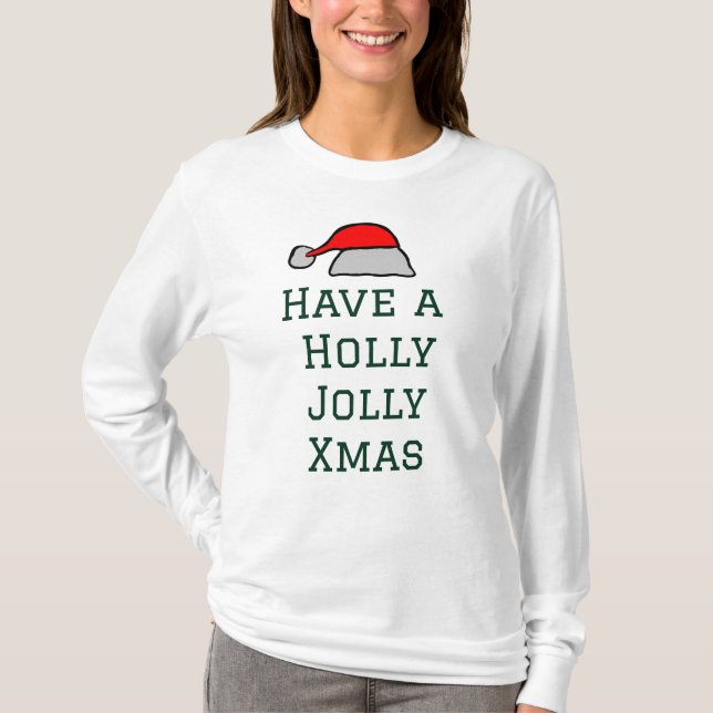 Camiseta Holly Jolly Xmas (Frente)