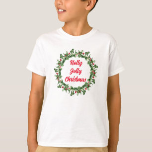 Camiseta Holly Red Berry Jolly Natal