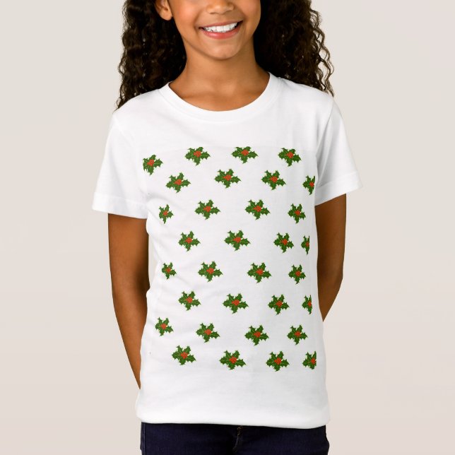 Camiseta Holly Standard de Natal (Frente)