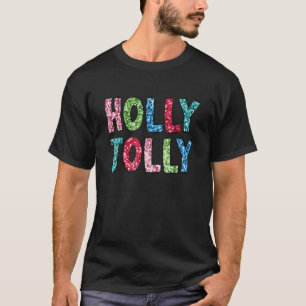 Camiseta Holly Xmas Jolly Vibes Groovy Retro Hippie Christm