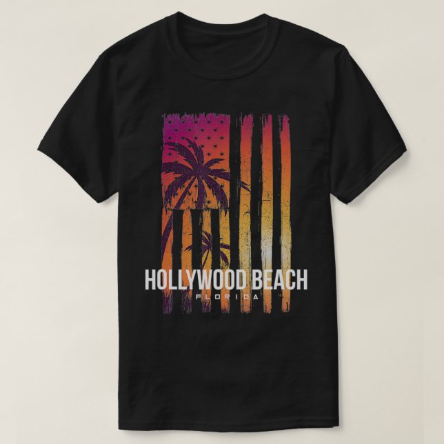 Camiseta Hollywood Beach USA Florida  (Frente do Design)