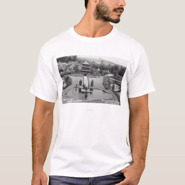 Camiseta Hollywood, casa de CA Bernheimer no jardim japonês (Frente)