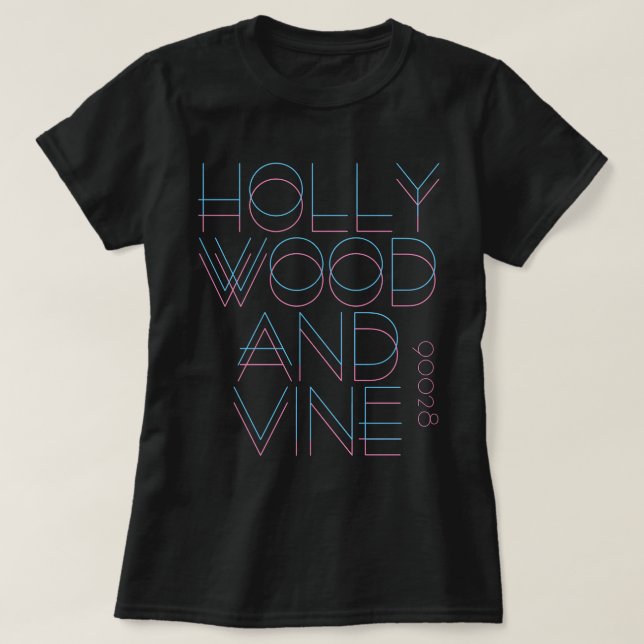 Camiseta Hollywood e Vine (Frente do Design)