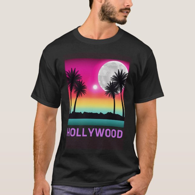 Camiseta Hollywood Florida Beach Retro Vacting Trip Matchi (Frente)