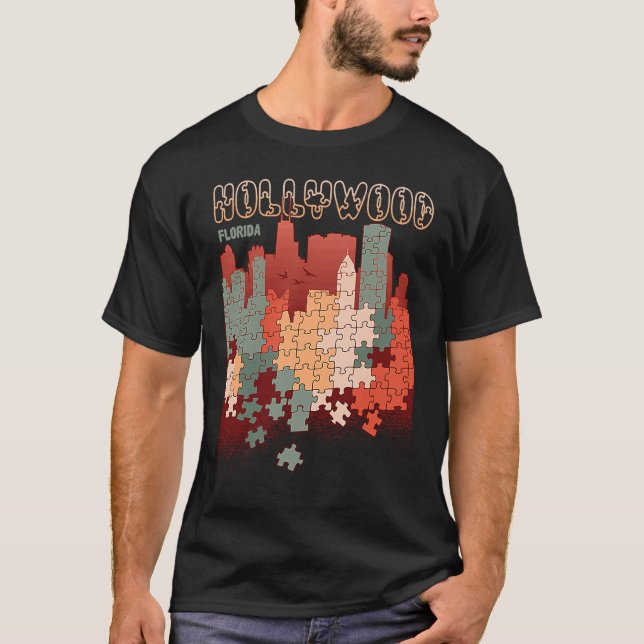 Camiseta Hollywood: Viagem Souvenir na Flórida (Frente)