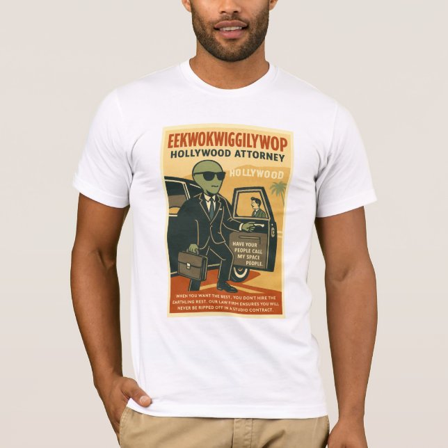 Camiseta Hollywoodiano Roswell - Aliens da década de 1950 (Frente)