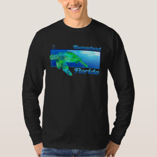 Camiseta Holmes Beach Florida Nadando Tartaruga