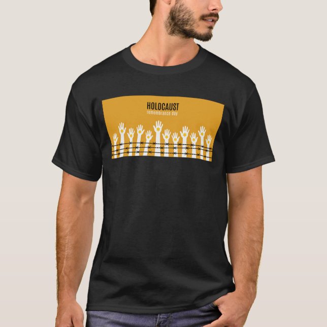Camiseta Holocausto Lembrança Dia das Mãos com Cabos Barbea (Frente)