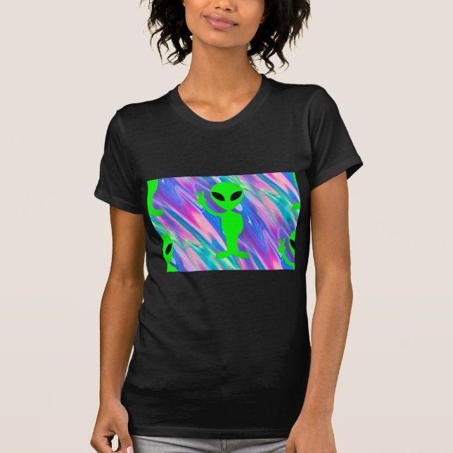 Camiseta holograma de alienígena (Frente)