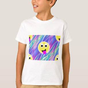 Camiseta holograma de emoji