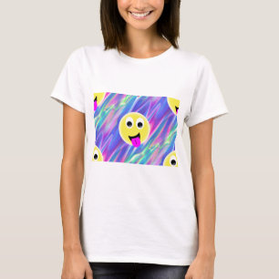 Camiseta holograma de emoji