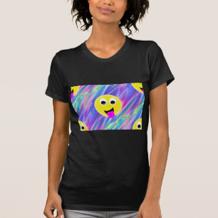Camiseta holograma de emoji