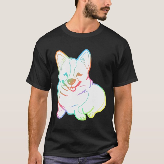Camiseta Holographic Fat Corgi Magnet (Frente)