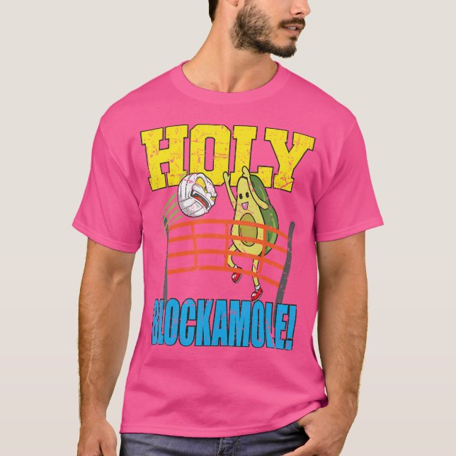 Camiseta Holy Blockamole Funny Cute Volleyball Block Avocad (Frente)