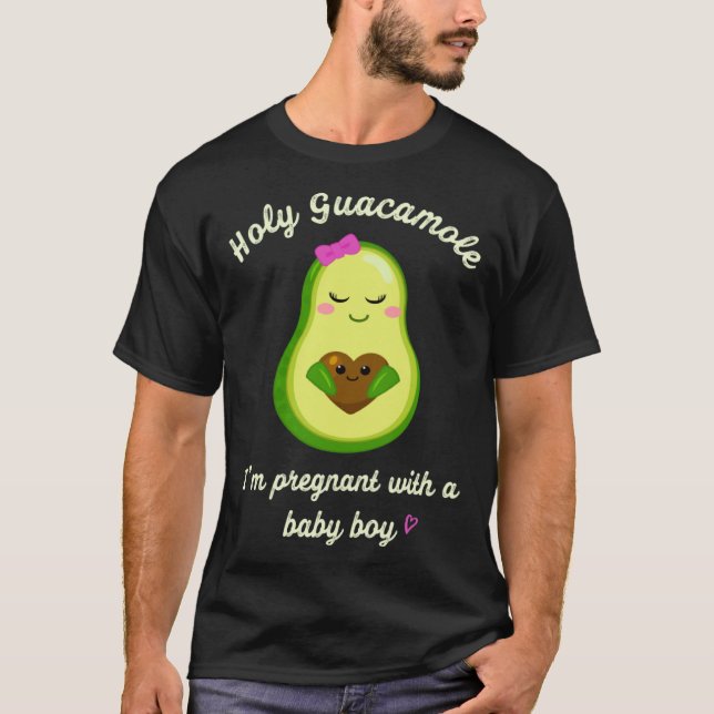 Camiseta Holy Guacamole Funny Avocado Pregnancy Announcemen (Frente)