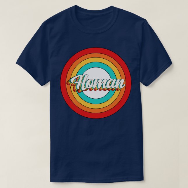 Camiseta Homan Name Shirt Vintage Homan Circle (Frente do Design)