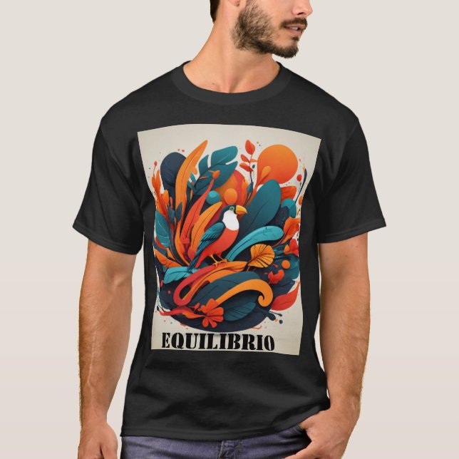 Camiseta Hombre Arte Simbólico Equilibrio Natural (Frente)