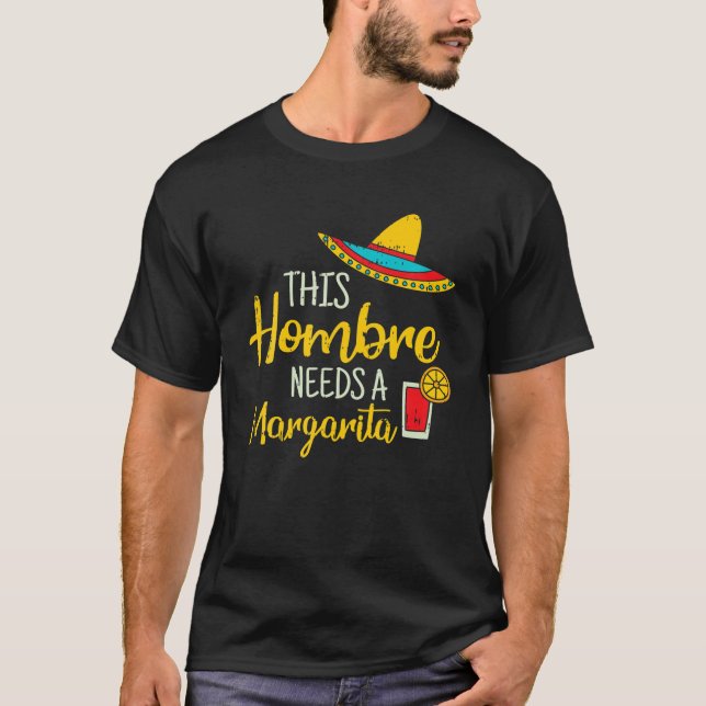 Camiseta Hombre Margarita Mexicana Fiesta Funny Cinco De Ma (Frente)