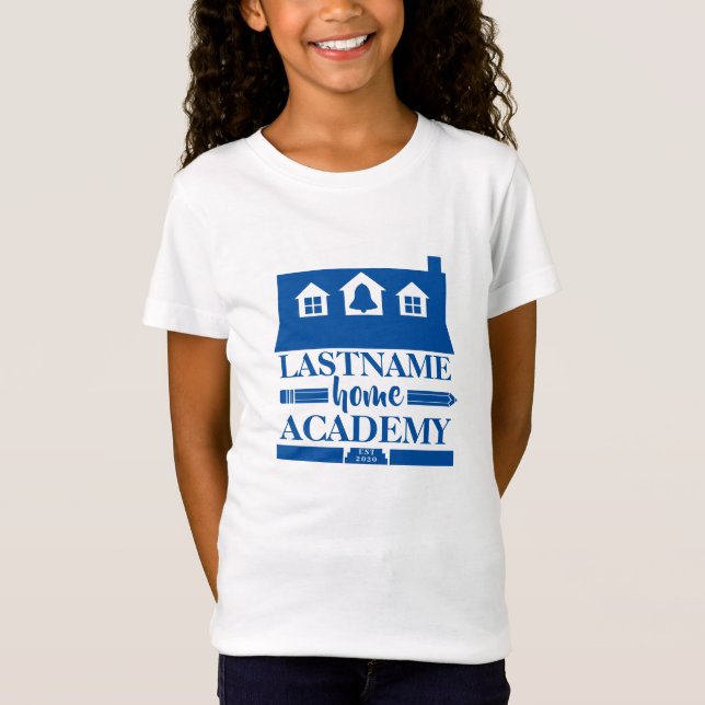 Camiseta Home Academy Personalizada Casa Azul (Frente)