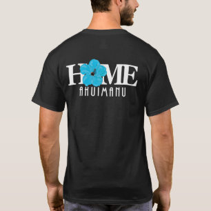 Camiseta HOME Ahuimanu Blue Hibiscus back impressão