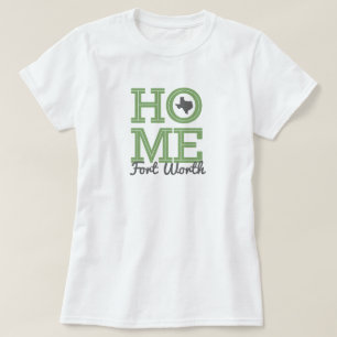 Camiseta HOME - Bold Letters & Texas Shell Green Cinza