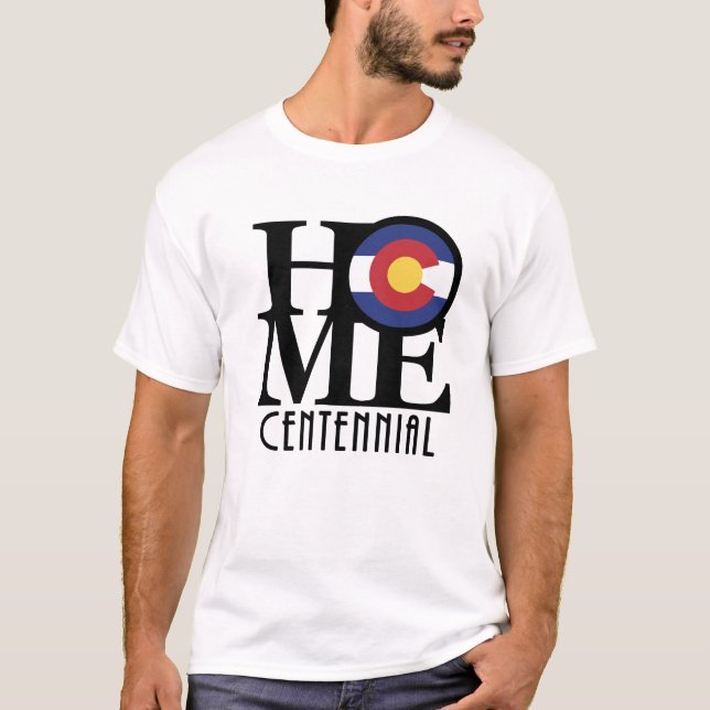 Camiseta HOME Centennial Colorado (impressão frontal) (Frente)