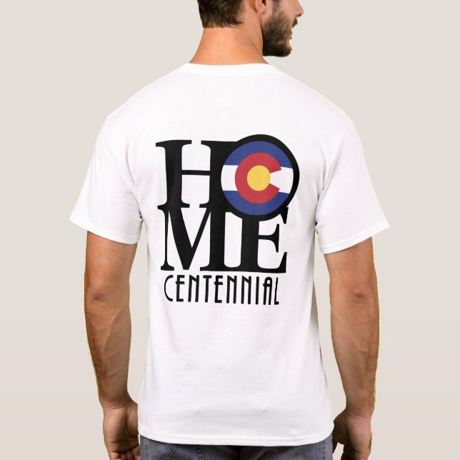 Camiseta HOME Centennial Colorado (impressão traseiro) (Verso)