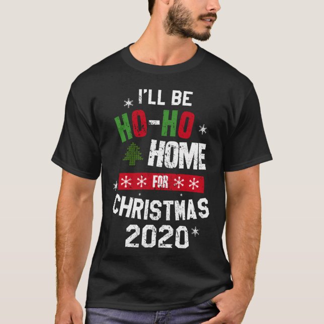 Camiseta Home For Christmas Retro (Frente)