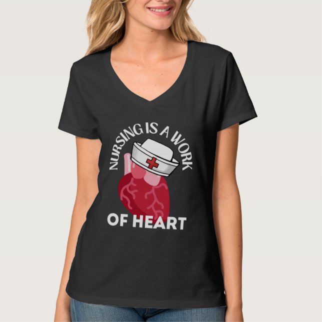 Camiseta Home Health Nurse Week 2023  Nursing is a work of  (Frente)